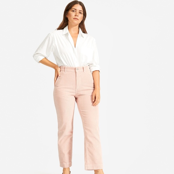 Everlane pink straight leg crop corduroys size 4 - Picture 2 of 6